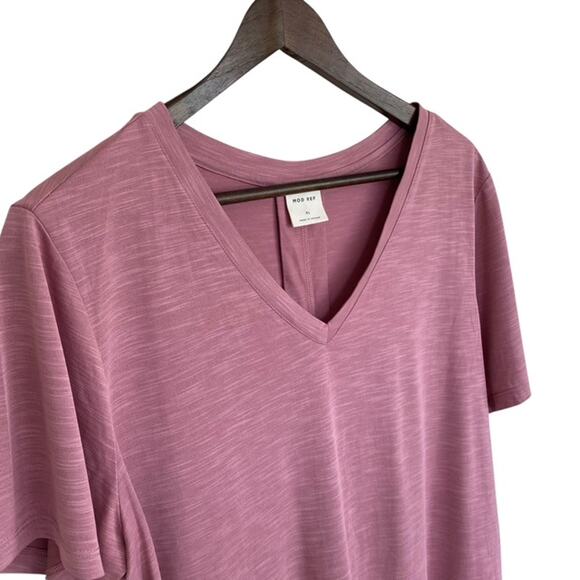 Mod Ref Mauve V-Neck T-Shirt - XL - Picture 2 of 5